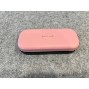 Kate Spade New York pink and green hard clamshell eyeglasses or sunglasses case